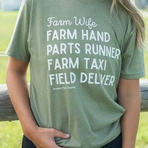 Farm Wife Graphic Tee - Green